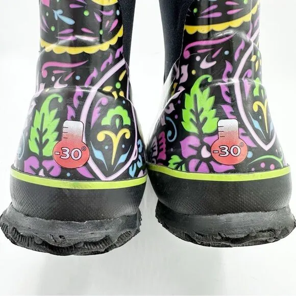 BOGS Girls Waterproof Insulated Rubber &amp; Neoprene Winter Rain Boot Kids 2
