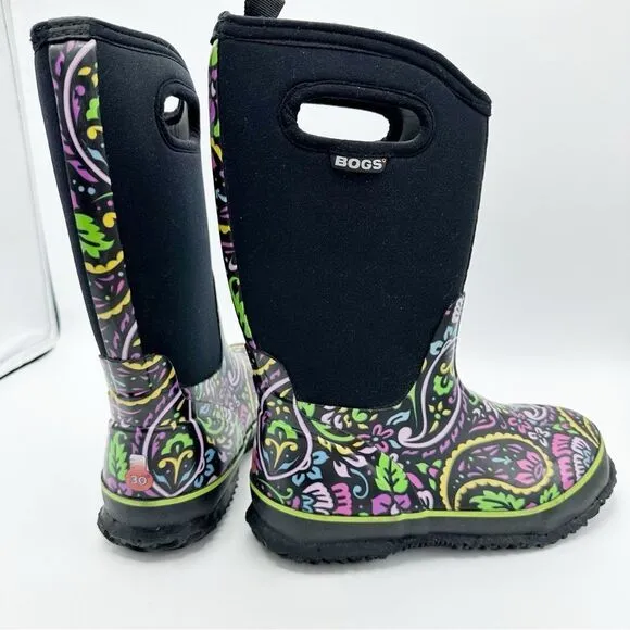 BOGS Girls Waterproof Insulated Rubber &amp; Neoprene Winter Rain Boot Kids 2