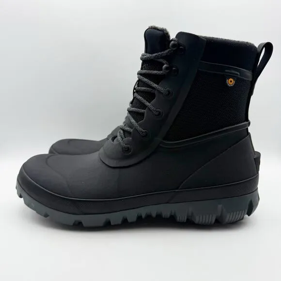 Bogs Mens Arcata Urban Lace Boots US 12M EU 45 Black Waterproof Insulated SR NIB
