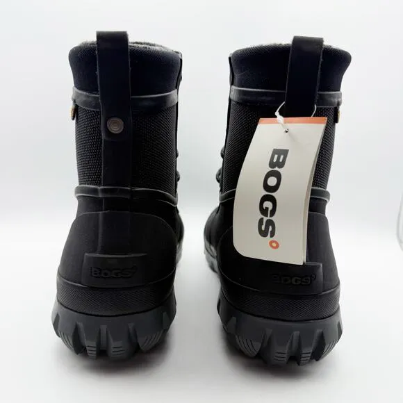 Bogs Mens Arcata Urban Lace Boots US 12M EU 45 Black Waterproof Insulated SR NIB