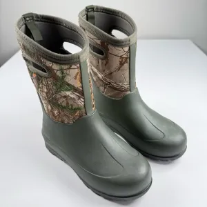 BOGS Neo Classic Realtree Camo Waterproof Insulated Winter Rain Boots Youth Sz 7