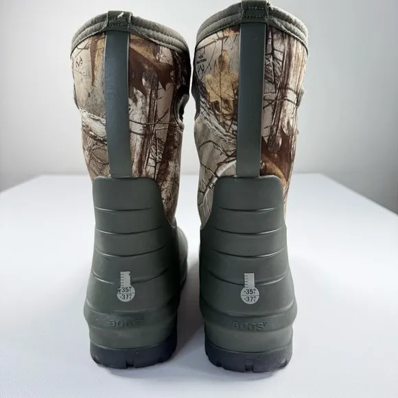 BOGS Neo Classic Realtree Camo Waterproof Insulated Winter Rain Boots Youth Sz 7