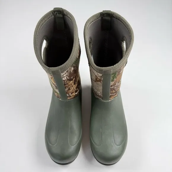 BOGS Neo Classic Realtree Camo Waterproof Insulated Winter Rain Boots Youth Sz 7