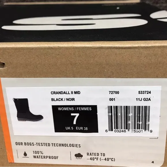 Bogs Women’s Crandall II Mid Zip Waterproof Boots, Size 7M