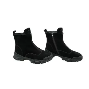 BONAVI - Zip front Suede‎ Ankle Boots.