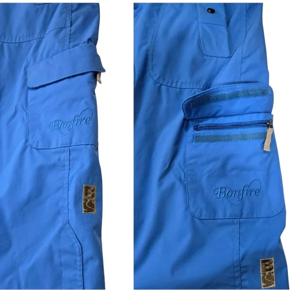 Bonfire Womens Radiant  Snowboard/Ski Blue Insulated Snowpants