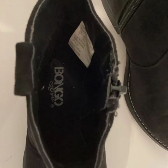 Bongo Girls Sierra Black Suede Ankle Cowboy Sz 2 Boots Crystal Embellished Star