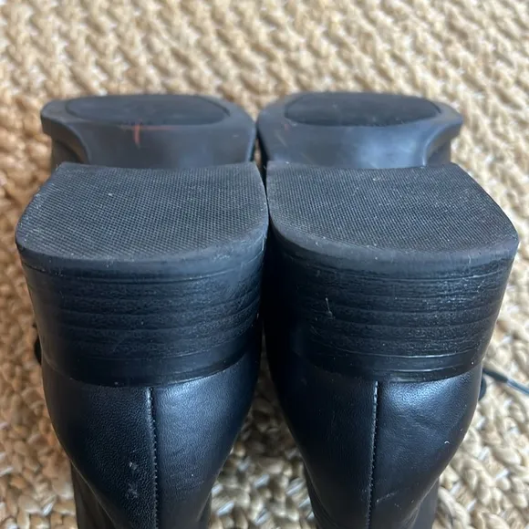 Bootalinos 90s Women’s 8.5 Katy Lace Up Black Leather Chukka Boots Academia