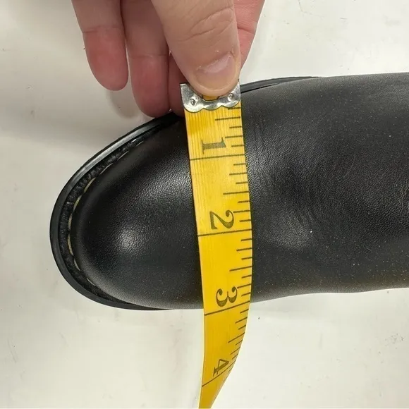 Born Black Leather Delano Zip Up Buckle Mid-Height Riding Boots Size 6.5
