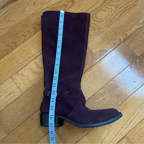 Born B.O.C. Women's Purple Cherry Wine Suede Leather Knee High Boots Sz 7 M
