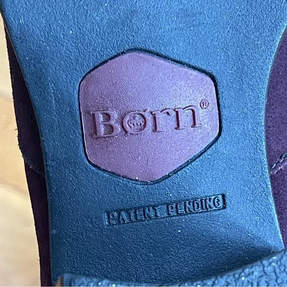 Born B.O.C. Women's Purple Cherry Wine Suede Leather Knee High Boots Sz 7 M