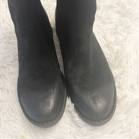 BORN Borman Knee High riding western black leather boots women size 8.5