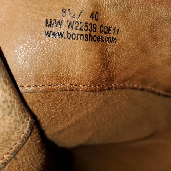 Born Brown Leather Knee-High Zip-Up Riding Boots Women's Size 8.5