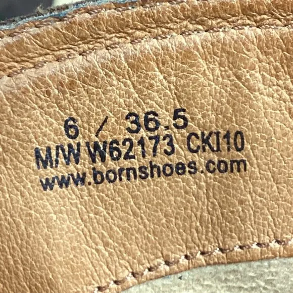 Born Brown Leather Tall Riding Boots Zip Up 6