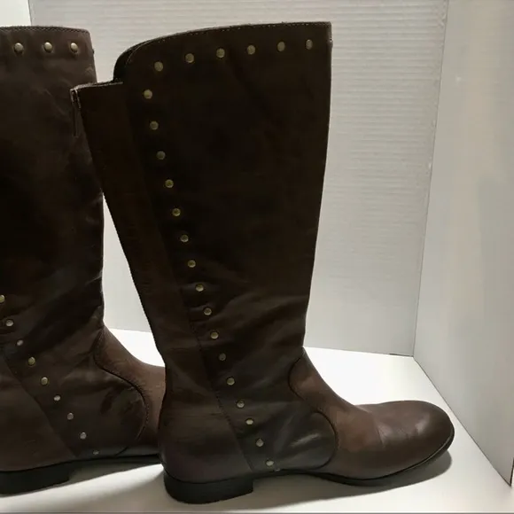 Born Larsen Genuine Leather Studded Riding Knee Boots
