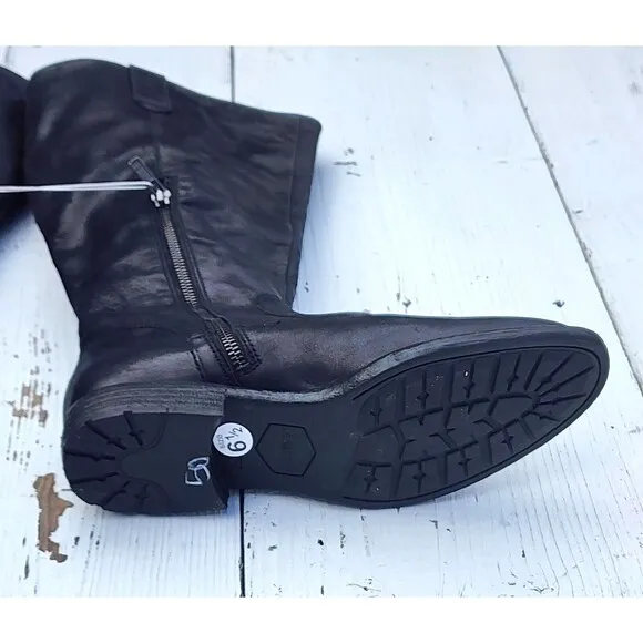 Born Women's Black Leather Knee High Shaunie Riding Boots Sz US 6.5 EU 37
