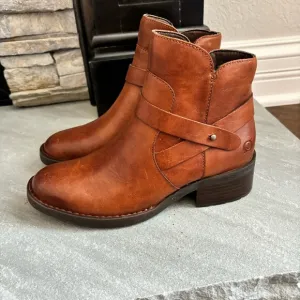 BORN Women's Size 6 Tori Comfort Brown Leather Ankle Booties Boots NIB