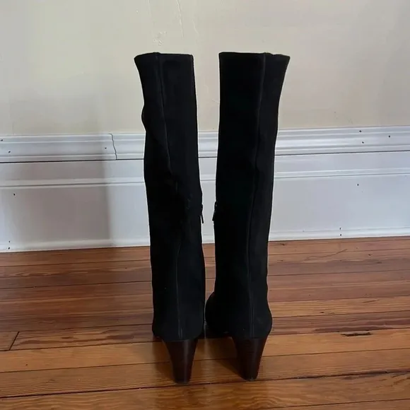Botkier Sharon Black Suede Knee Boots - Size 8.5