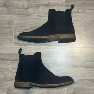 Bottega Veneta Espresso Suede Ankle Chelsea Boots Size 46