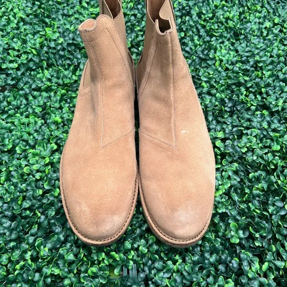 Bottega Veneta Suede Ankle Chelsea Boots 46 Light Brown