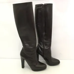 Brain Atwood Elegant Brown Knee-High Women's Boots Size 36