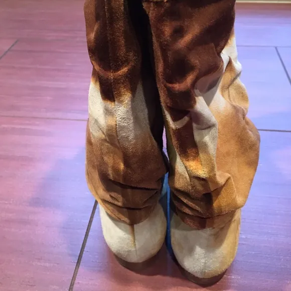 Brian Atwood Ontario batik suede boots