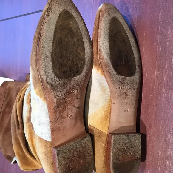 Brian Atwood Ontario batik suede boots