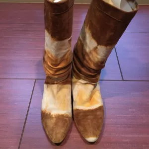 Brian Atwood Ontario batik suede boots