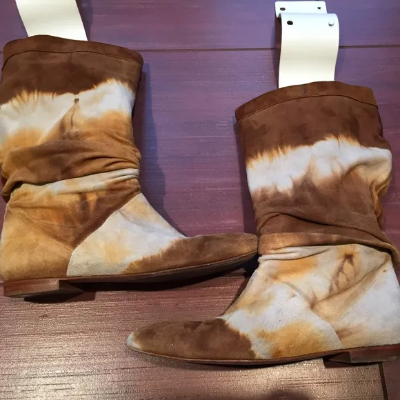 Brian Atwood Ontario batik suede boots