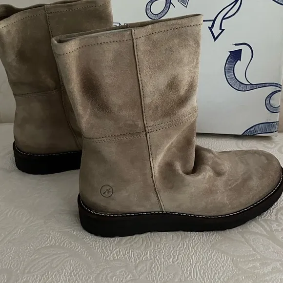 Bronx taupe dirt/SDE suede leather boots-NWT and box!