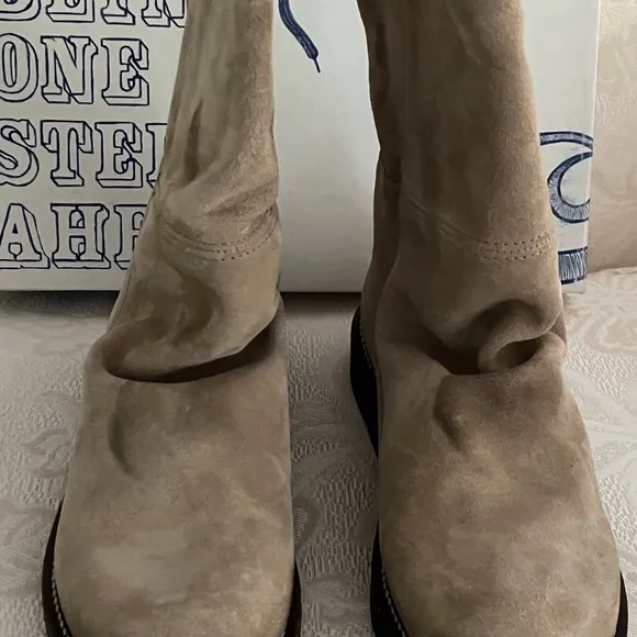 Bronx taupe dirt/SDE suede leather boots-NWT and box!