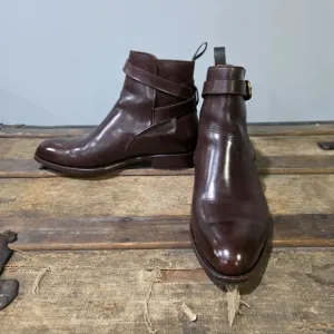 Brooks Brothers Jodphur Soft Leather Ankle Chelsea Riding Boots w/Buckle Closure