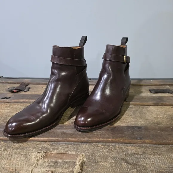 Brooks Brothers Jodphur Soft Leather Ankle Chelsea Riding Boots w/Buckle Closure