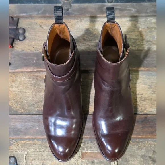 Brooks Brothers Jodphur Soft Leather Ankle Chelsea Riding Boots w/Buckle Closure