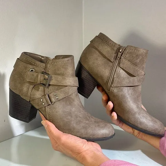 Brown Faux Leather Ankle Boots by Indigo Rd 🤎