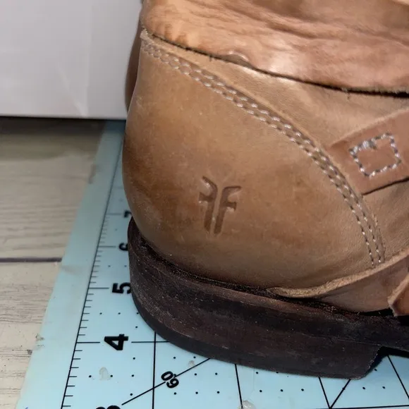 Brown Leather Buckle Boots