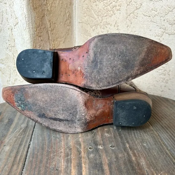Brown Leather Western Cowboy Boots