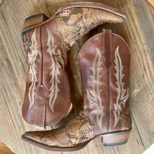 Brown Leather Western Cowboy Boots
