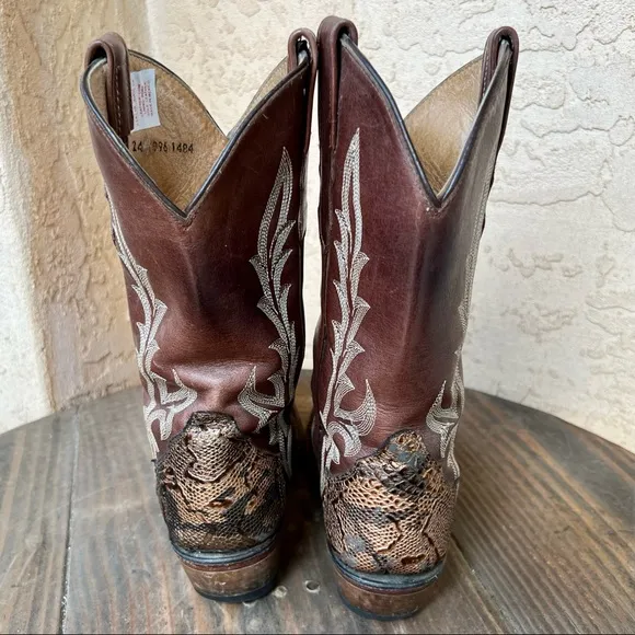 Brown Leather Western Cowboy Boots