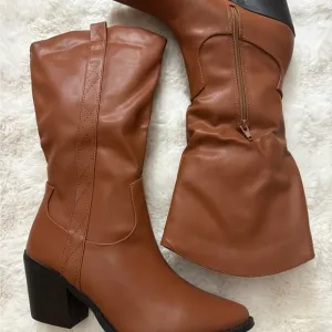 Brown Leather Women's Boots
