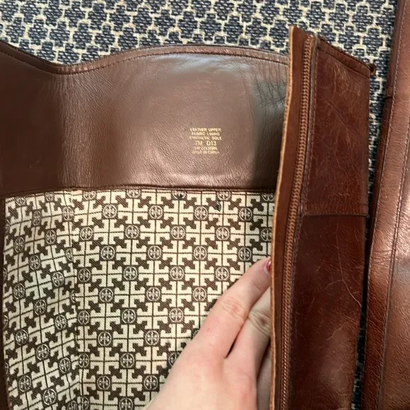 Brown Tory Burch riding boots 7