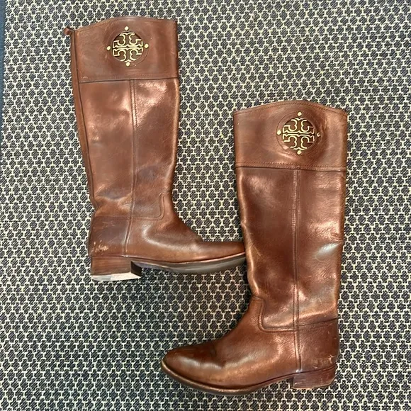 Brown Tory Burch riding boots 7