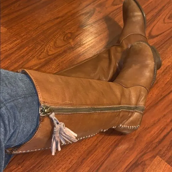 Brown Zip Up Boots