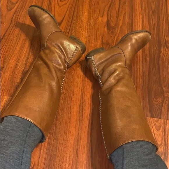 Brown Zip Up Boots