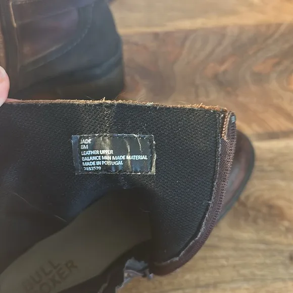 Bull Boxer Jade Brown Ankle Boats with Buckles