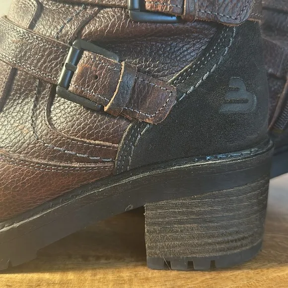 Bull Boxer Jade Brown Ankle Boats with Buckles