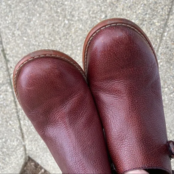 Burgundy leather schuler &amp; sons boots