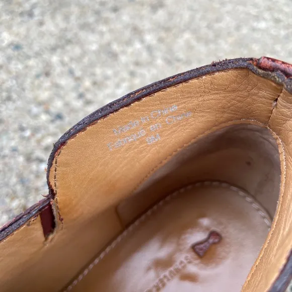 Burgundy leather schuler &amp; sons boots