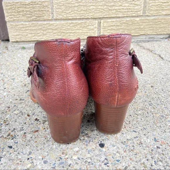 Burgundy leather schuler &amp; sons boots