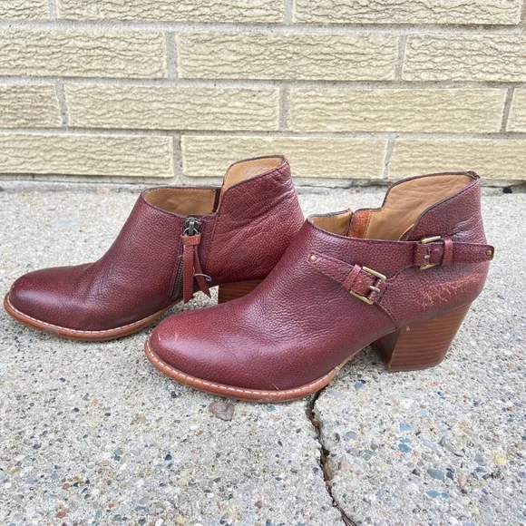 Burgundy leather schuler &amp; sons boots